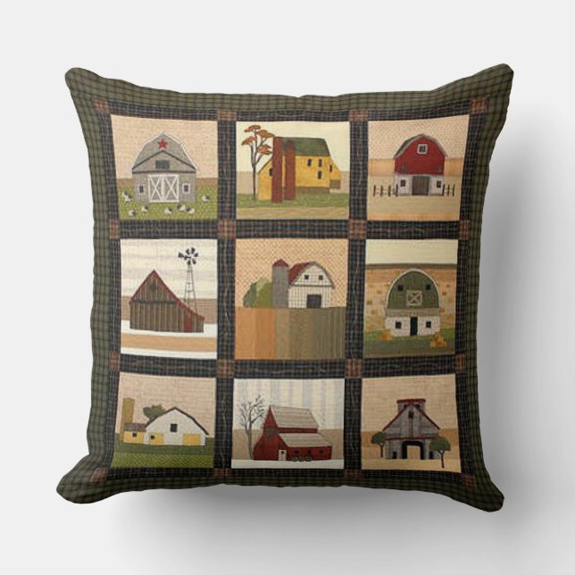 "Primitive Style" THROW PILLOW (Front)