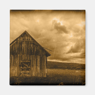Primitive western country farmhouse old barn magnet