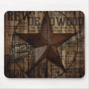 primitive western country Texas Star cowboy Mouse Pad