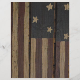 Primitive wood American flag