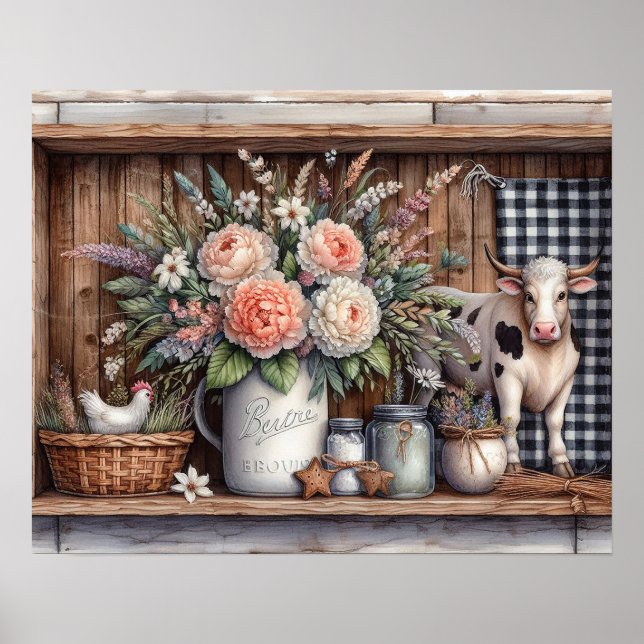 Primitive Wood Country Shelf 5 Poster (Front)