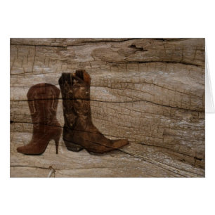 Primitive Wood grain Western country cowboy boots