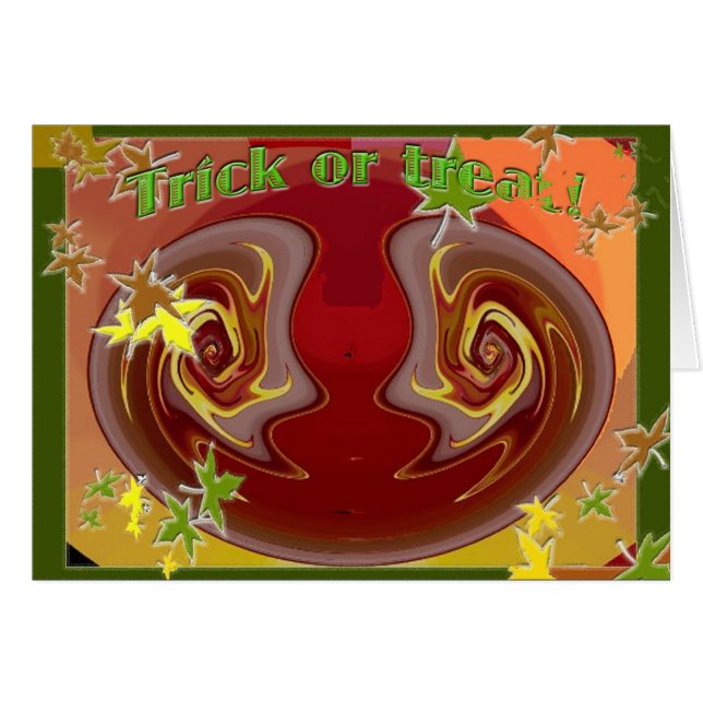 Primrose Abstract Halloween Card (Front Horizontal)