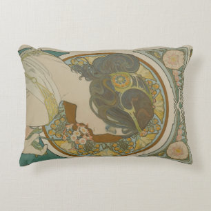 Primrose by Alphonse Mucha (1899) Decorative Cushion