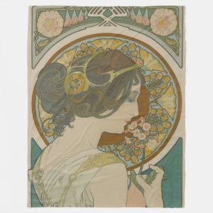 Primrose by Alphonse Mucha (1899) Fleece Blanket