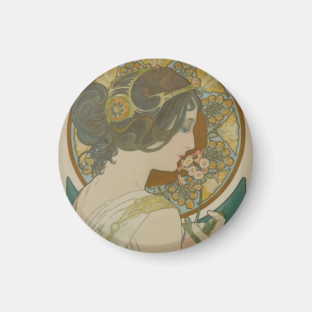 Primrose by Alphonse Mucha (1899) Magnet (Front)