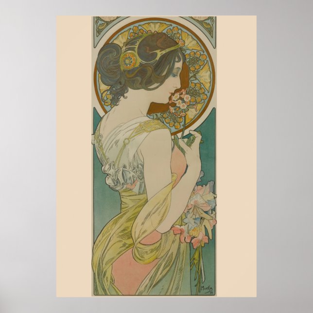 Primrose by Alphonse Mucha (1899) Poster (Front)