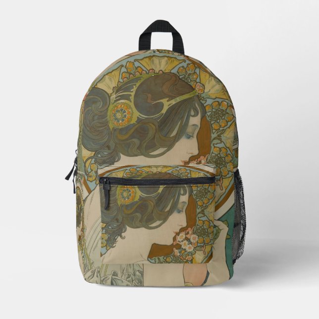 Primrose by Alphonse Mucha (1899) Printed Backpack (Front)
