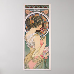 Primrose - by Alphonse Mucha - Vintage Art Nouveau Poster
