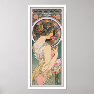 Primrose by Alphonse Mucha - Vintage Art Nouveau Poster