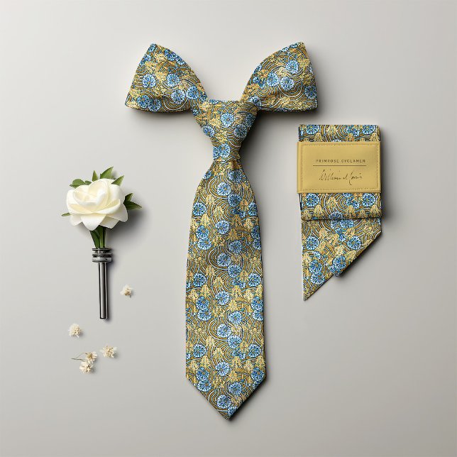 Primrose Cyclamen William Morris Floral Men's Tie (Creator Uploaded)