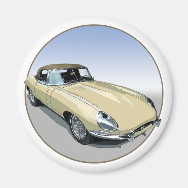 Primrose E Type Roadster Magnet (Front)