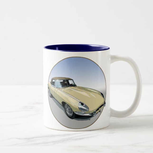 Primrose E Type Roadster Two-Tone Coffee Mug (Right)