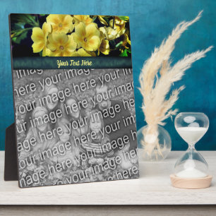 Primrose Flowers Add Your Own Photo Personalised Plaque