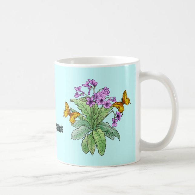 Primrose flowers coffee mug (Right)