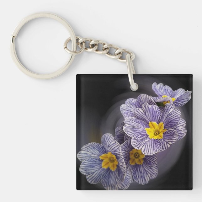 Primrose  flowers key ring (Front)