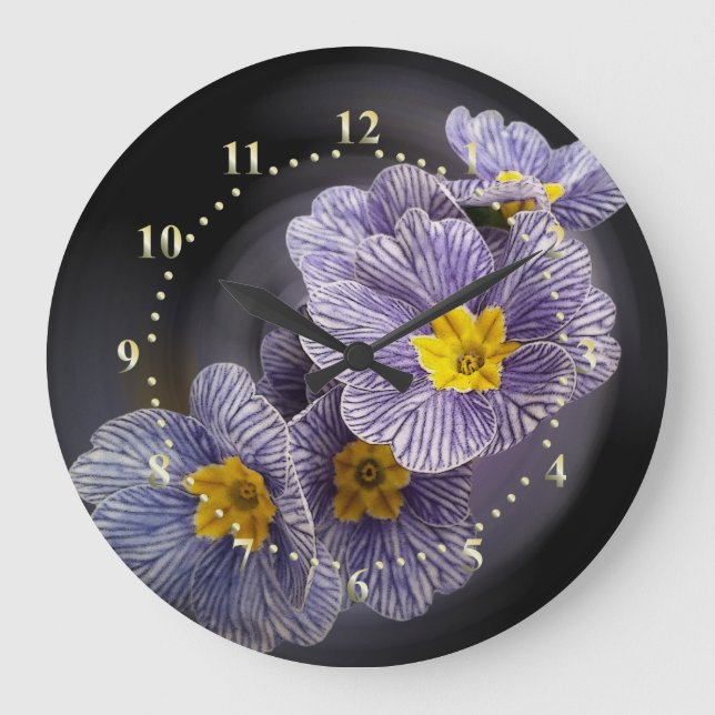 Primrose  flowers large clock (Front)