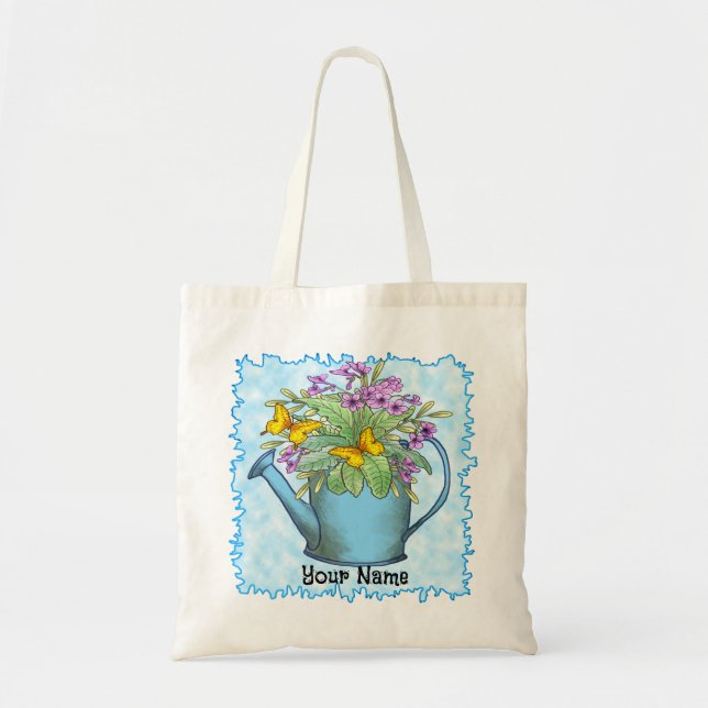 Primrose flowers Watercan Tote Bag (Front)