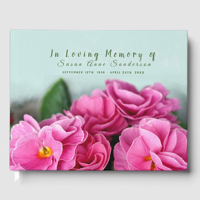 Primrose Funeral Memorial Guest Book (Front)