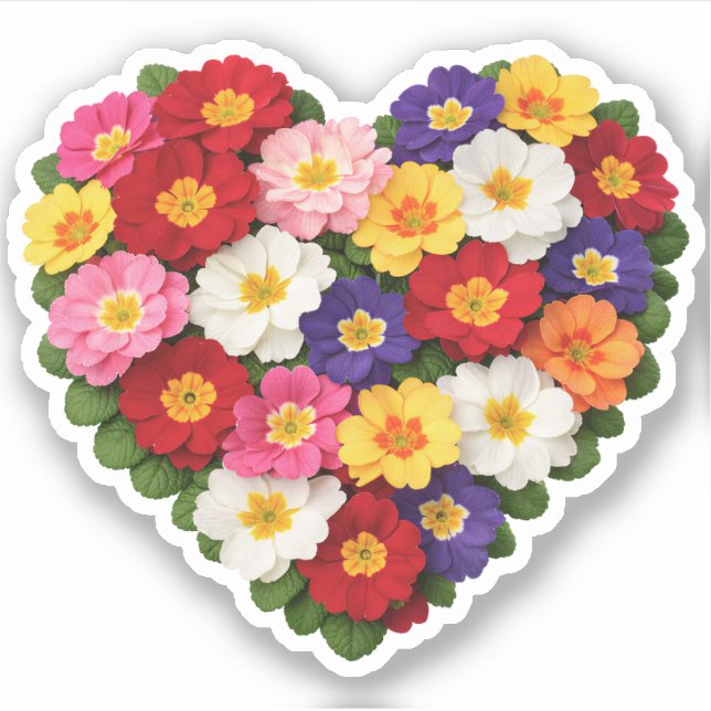 Primrose Heart February Birth Flower (Front)