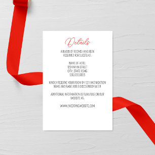 Primrose Wedding Enclosure Card
