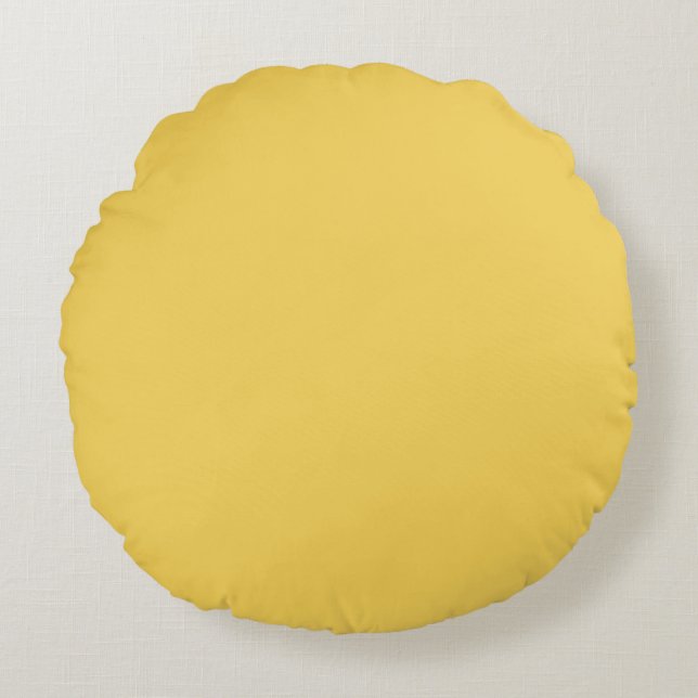 Primrose Yellow Colour Round Cushion (Front)