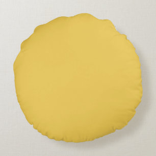 Primrose Yellow Solid Colour Round Cushion