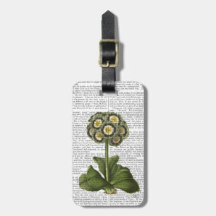 Primula Auricula Blue Luggage Tag