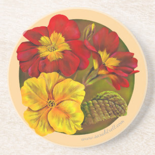 Primula fine art coaster