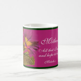 Primula floral art "Mother all that I am" mug