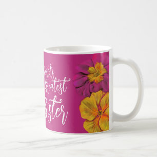 Primula floral World's Greatest Sister mauve mug