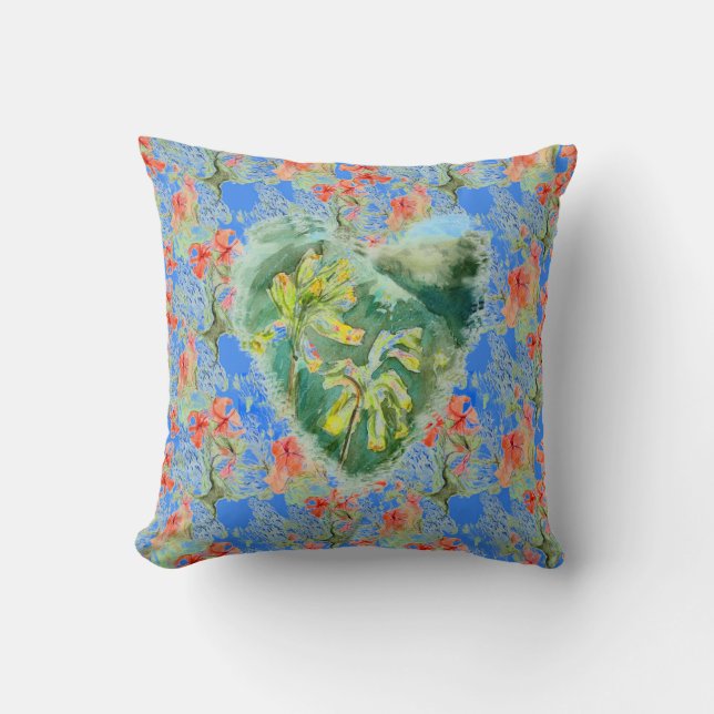 Primula Heart  by Alexandra Cook Cushion (Front)
