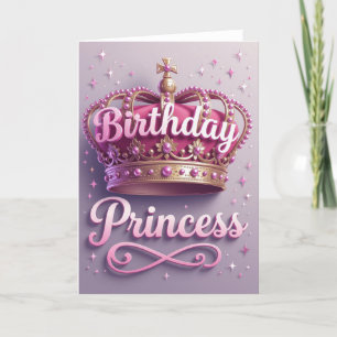 Princcess Birthday Card, Daughter Birthday card