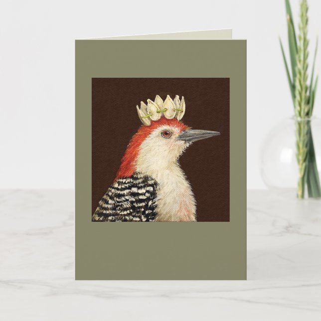 Prince Al the woodpecker card (Front)