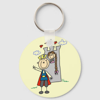 Prince and Girl in Tower Tshirts and Gifts Key Ring