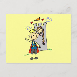 Prince and Girl in Tower Tshirts and Gifts Postcard