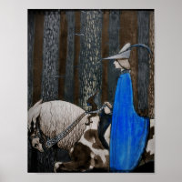 Prince and Tomten Ride Through the Woods