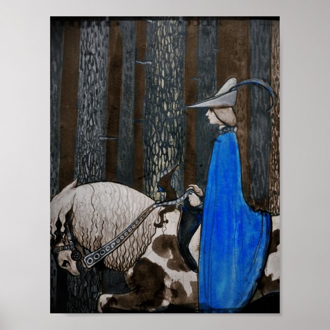 Prince and Tomten Ride Through the Woods Poster (Front)