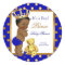Prince Baby Shower Boy Royal Blue Gold Ethnic