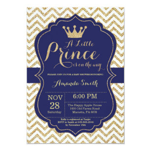 Prince Themed Baby Shower Invitations 4