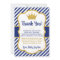 Prince Baby Shower Thank You Card | Blue and Gold