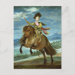 Prince Balthasar Carlos on horseback, c.1635-36 Postcard