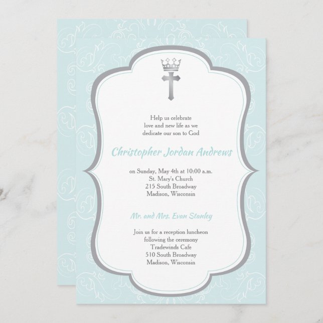 Prince Baptism Invitation (Front/Back)
