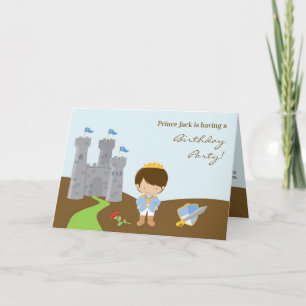 Prince Birthday Party Folded Card