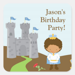 Prince Birthday Party Sticker