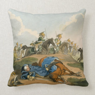 Prince Blucher under his Horse at the Battle of Wa Cushion
