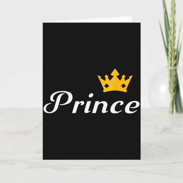 Prince Boys Men Family Matching Valentines Day  Card (Front)