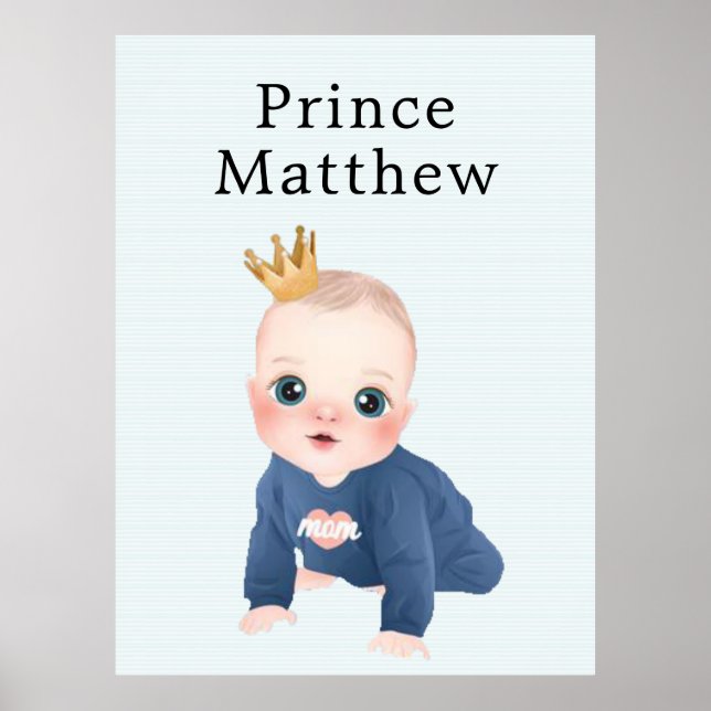 Prince Cartoon Character Baby Boy Poster (Front)