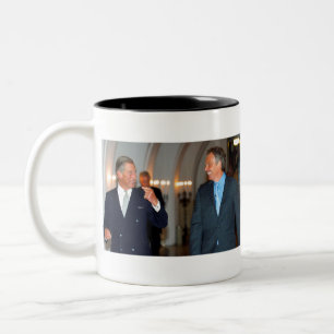 Prince Charles and Prime Minister Tony Blair Two-Tone Coffee Mug