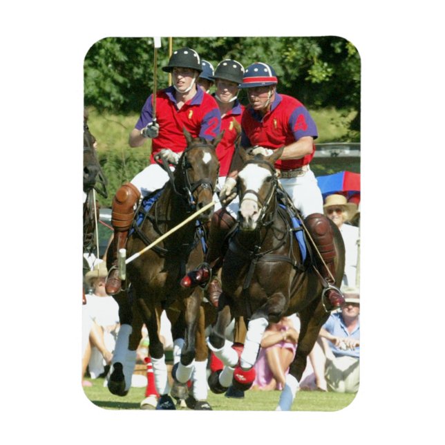 Prince Charles William Harry polo Magnet (Vertical)